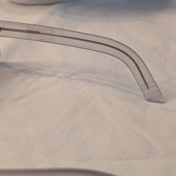 Chunky Sunglasses Matt Crystal Color, Grey Lenses - Picture 5 of 6